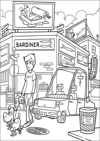 Sardiner  Coloring Page